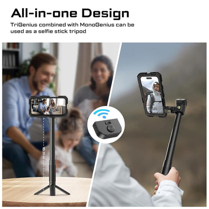 Freewell Genius Rig Cage for 16 Pro -  Multifunctional Tripod & Monopod Handles, Bluetooth Remote