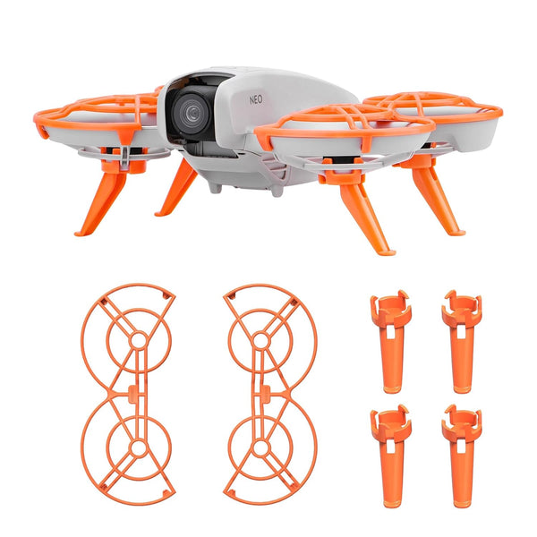 Lightweight Propeller Guard + Landing Gear Extensions for DJI Neo (Orange)