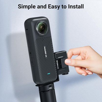 CYNOVA Insta 360 X4 Mic Mini Receiver Mount For DJI Mic Mini, Insta360 X5, X4, X3 Aluminum Cold Shoe Mount Bracket