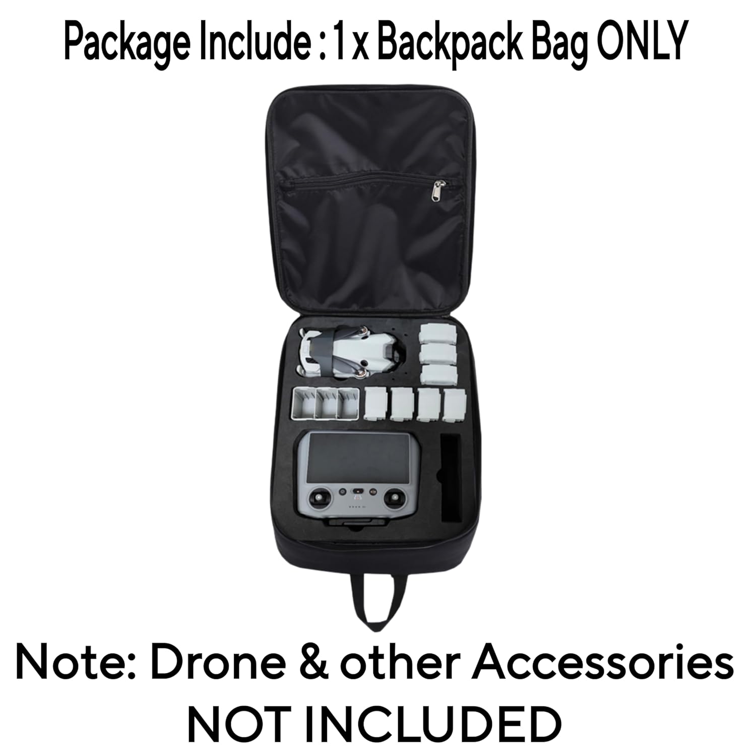 dji mini 4 pro backpack Carrying Case Bag for DJI Mini 4 Pro & Accessories Compact Bike Travel Protection with EVA Foam Bag pack – GetZget