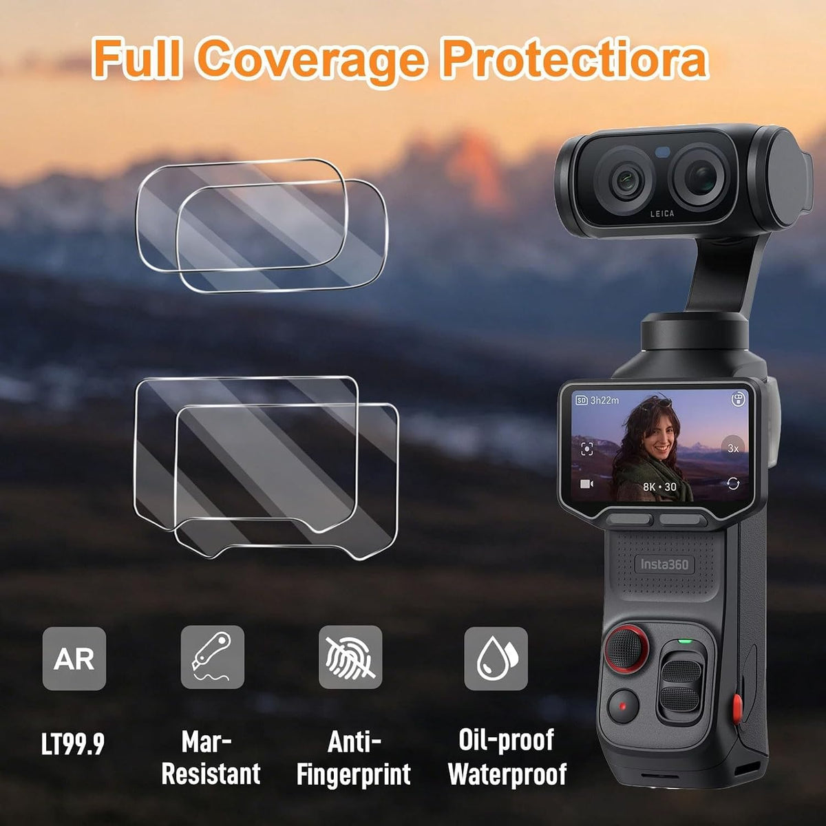 insta360 Luna Ultra Camera Screen Protective Tempered Glass