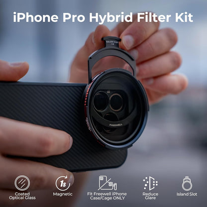Freewell Pro Hybrid Magnetic Filter 1 to 10 Stop Variable ND/CPL with ND32, Soft Gradient 1.2 For iPhone Case & Cage