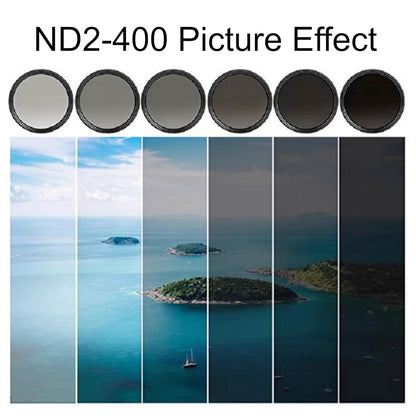 58mm Nd Filters ND2-400ND Roatatable Lens Compatible with oneplus12, iPhone 14/15/16 pro & pro max, Xiaomi 14 Mobile Cover, DSLR Camera Accessories