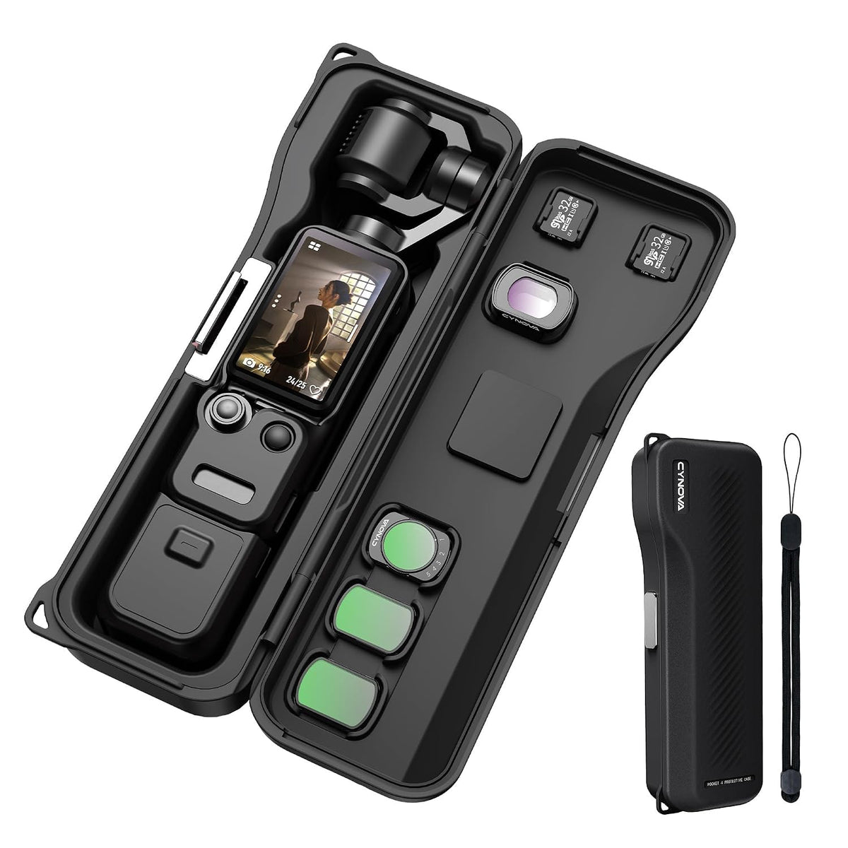 DJI Osmo Pocket 3 / Pocket 4, Shockproof Hard Shell Protective Cover