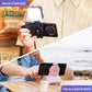 JJC Phone Camera Grip with Wireless Remote, Smartphone Remote Grip Handle with Adjustable Phone Clamp & Two Cold Shoe Mounts for iPhone Samsung Android Phone 