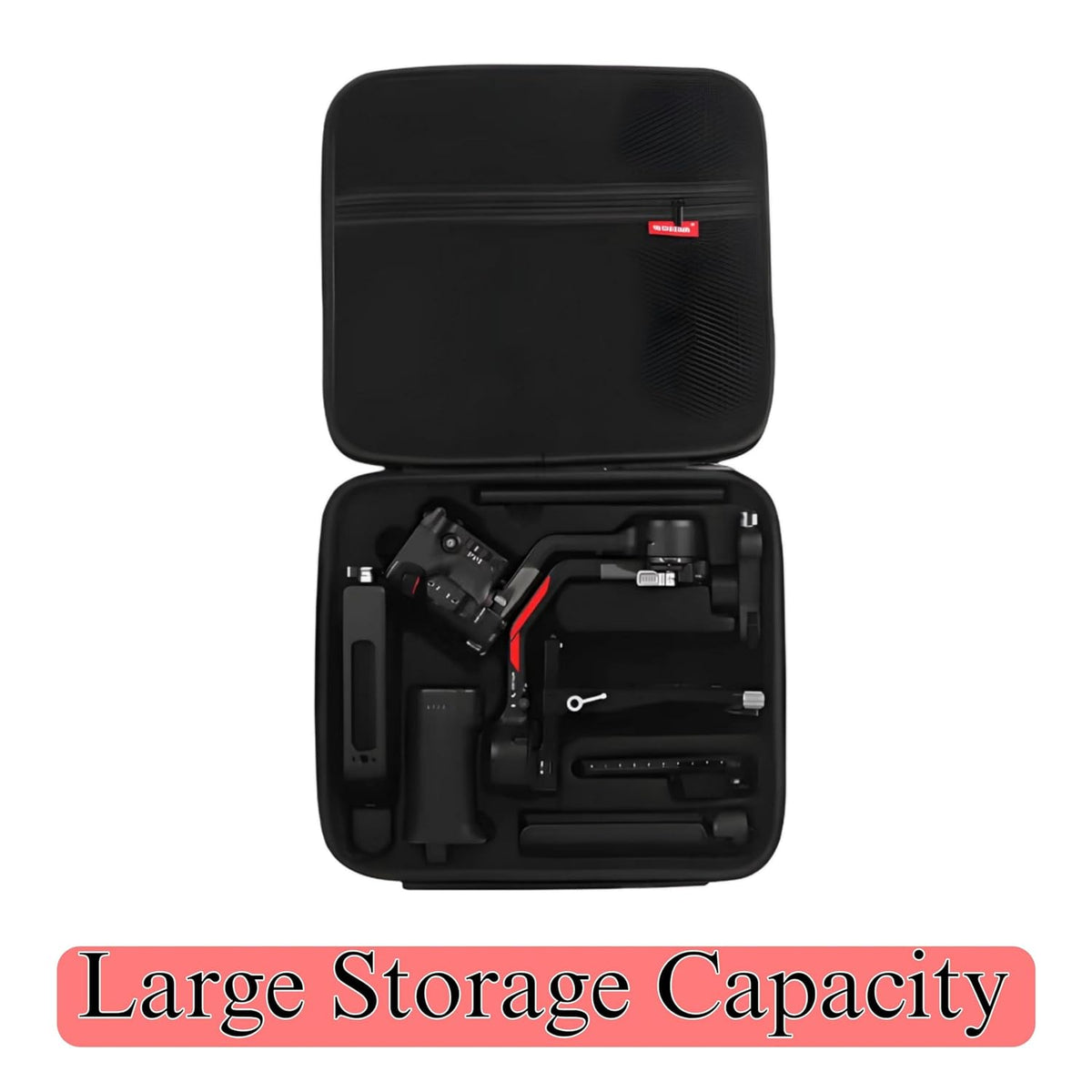 Large Capacity Carrying Case for DJI Ronin RS 4 Gimbal (Black) (view 6)
