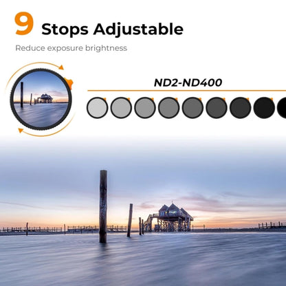 58mm Nd Filters ND2-400ND Roatatable Lens Compatible with oneplus12, iPhone 14/15/16 pro & pro max, Xiaomi 14 Mobile Cover, DSLR Camera Accessories