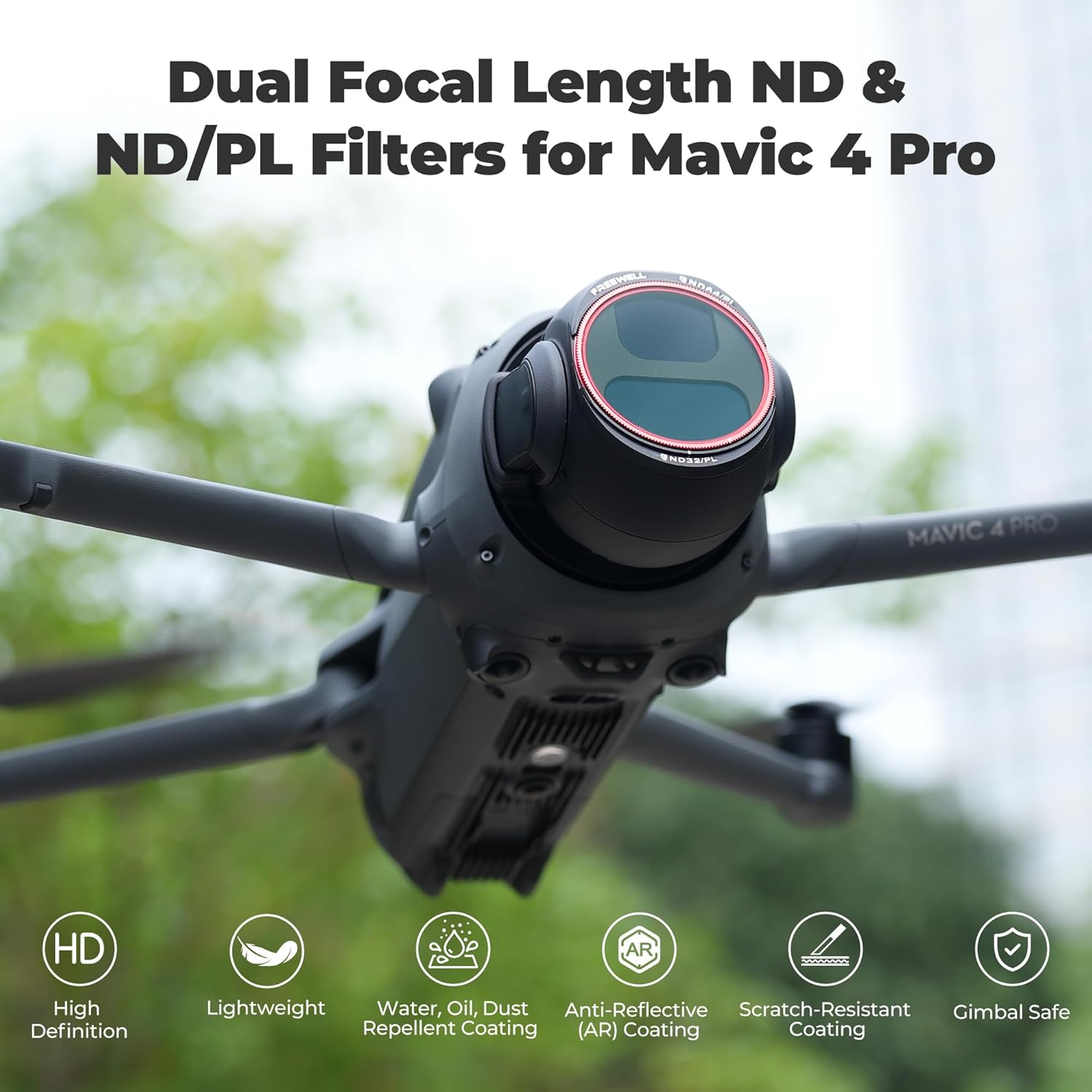 Freewell All Day 8-Pack Split ND & ND/PL Filters for DJI Mavic 4 Pro — Complete ND4 to ND64 Set with Polarizers for Full-Day Light Control, Glare Reduction & Vibrant Aerial Shots