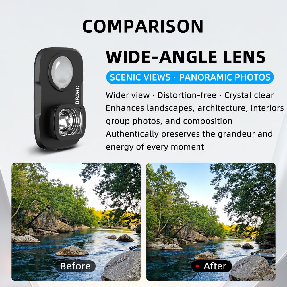 Getzget Wide Angle Lens For DJI Osmo Pocket 4P, Magnetic Wide-Angle Camera Lens