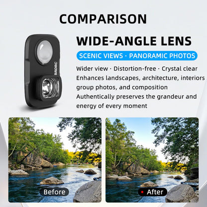 Getzget Wide Angle Lens For DJI Osmo Pocket 4P, Magnetic Wide-Angle Camera Lens