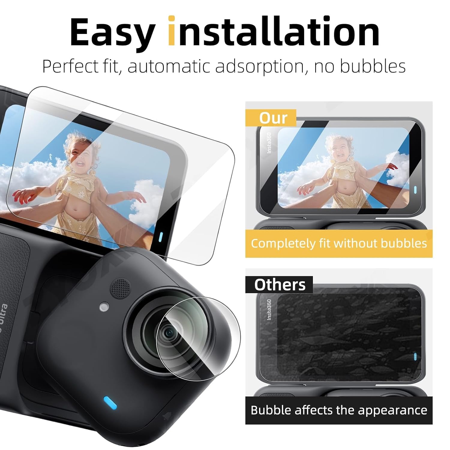 Tempered Glass film For Insta360 Go ULTRA (Getzget)