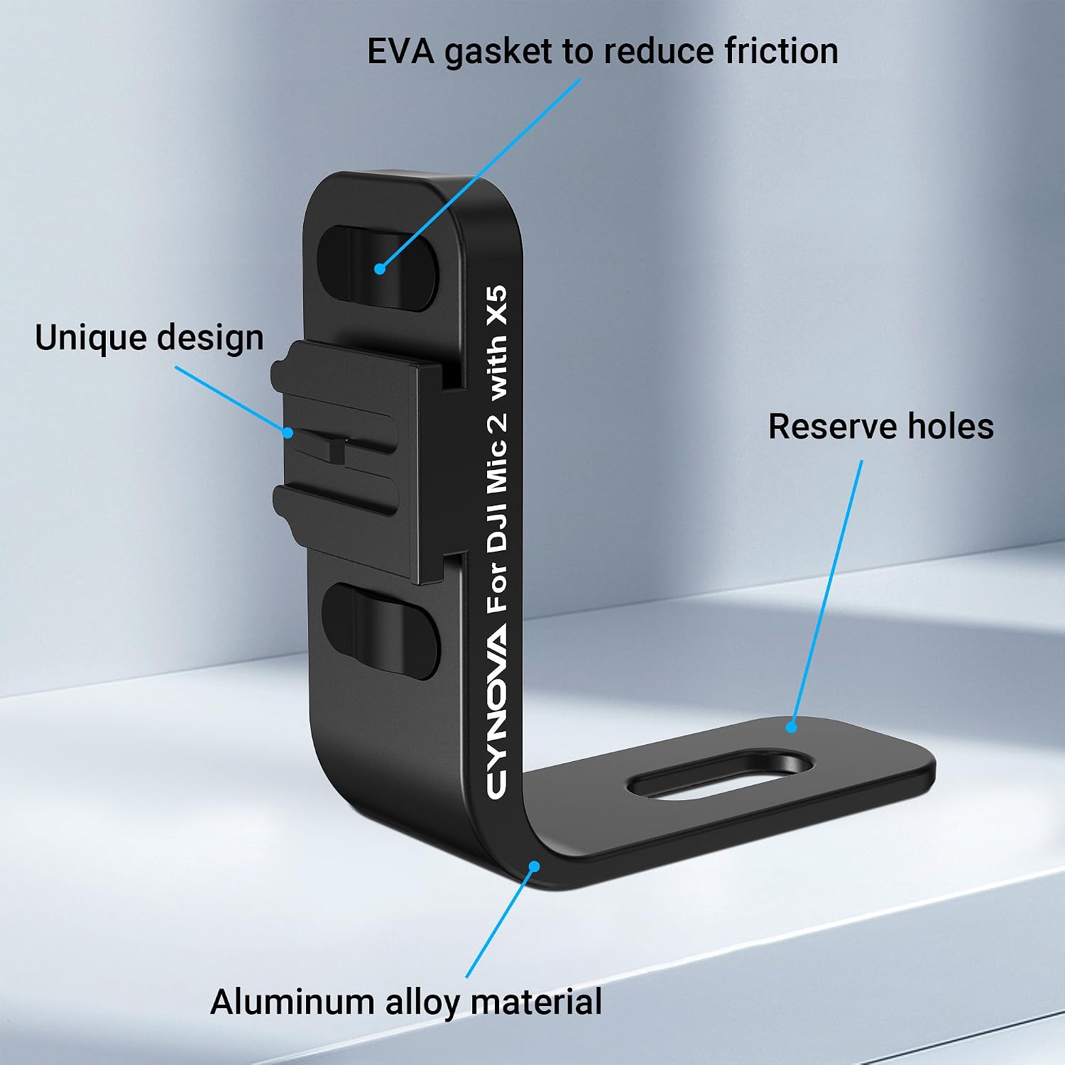  Invisible Mic Bracket for Insta360 X5 Accessories, Designed Specifically for DJI Mic 2