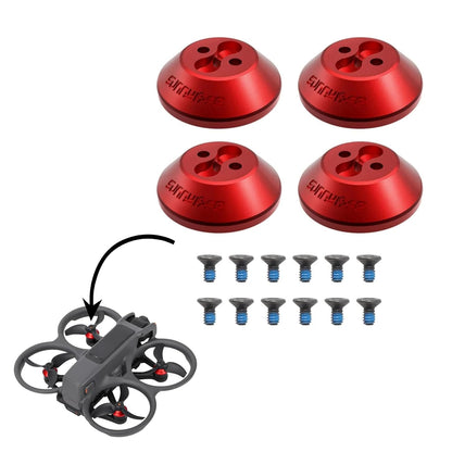 Upgraded Aluminum Motor Cover Cap For DJI Avata 2- Durable, Lightweight Protection, and Heat Dissipation Accessories(Red)