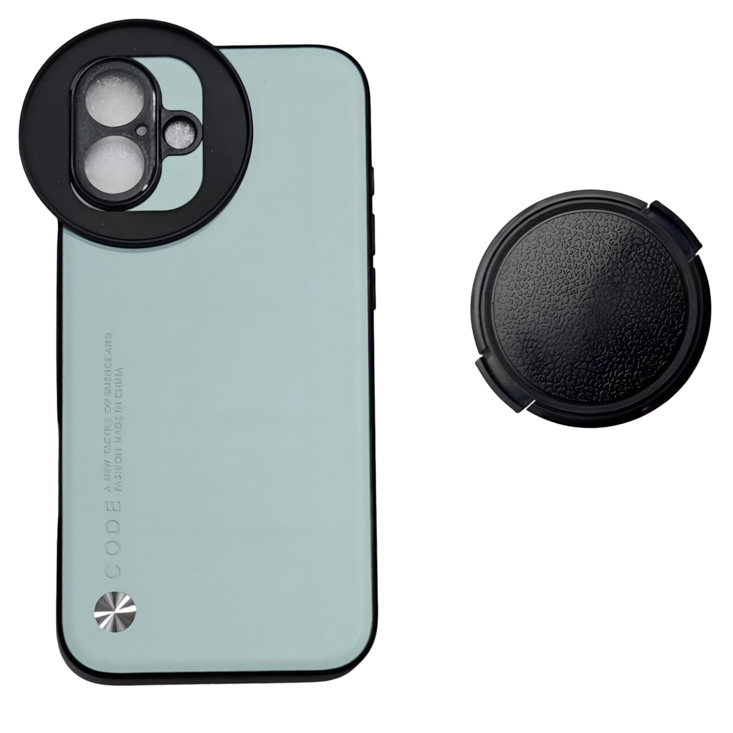 iPhone 16 Plus with Attachable 58mm Lens Nd Filter Aluminum Slot Mobile Cover (Teal Green)