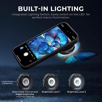 Freewell 45x Macro Lens for Smartphones 17mm Threaded Extreme Detail Close-Ups Lens 