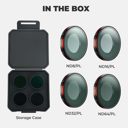 Freewell Bright Day Filter Kit for Insta360 GO Ultra – ND8/PL, ND16/PL, ND32/PL & ND64/PL Filters