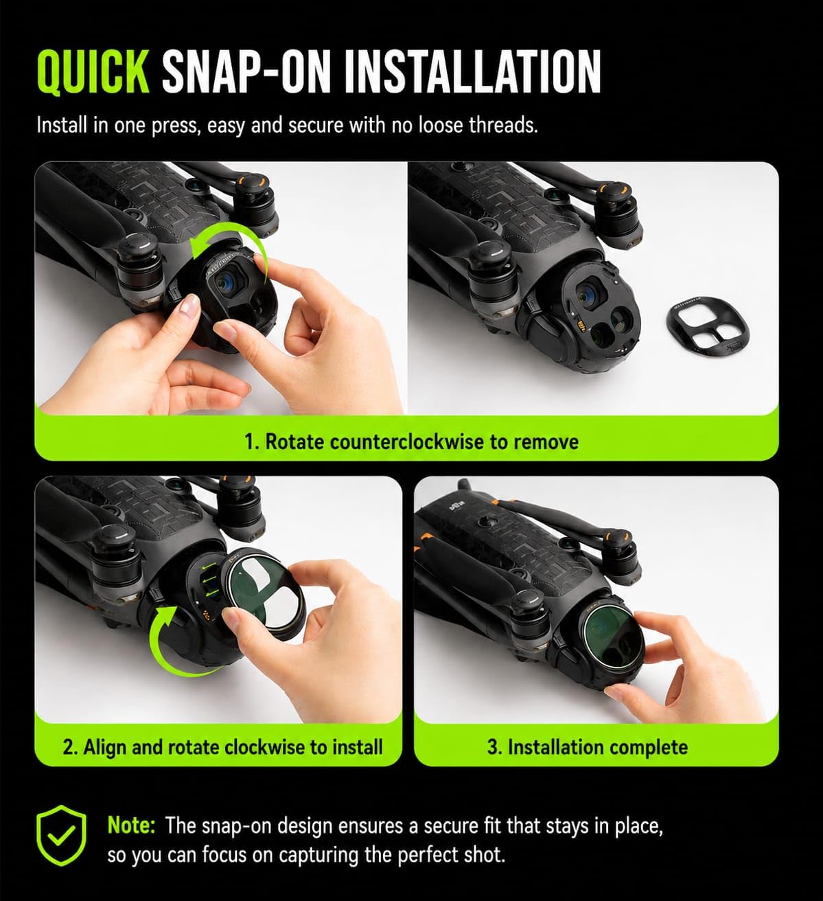 DJI Mavic 4 Pro | ND8, ND16, ND32 & ND64 Camera Lens Filters 