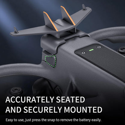 Getzget Flight Tail Wing For DJI AVATA 2 Drone, Anti-Release Buckle Snap-On Battery Fin Fixed Stabilizer Part 