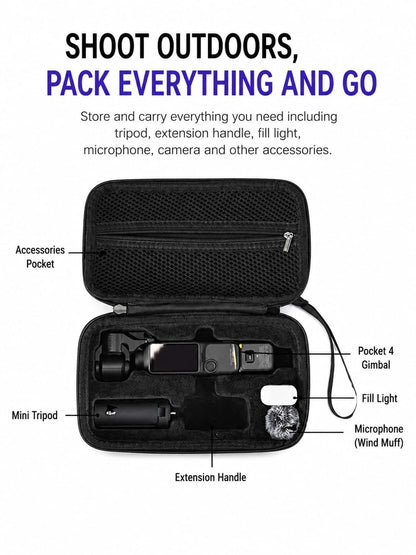 GetZget® Carrying Case For DJI Osmo Pocket 4 Water Splash Proof Protective Storage Hand Bag