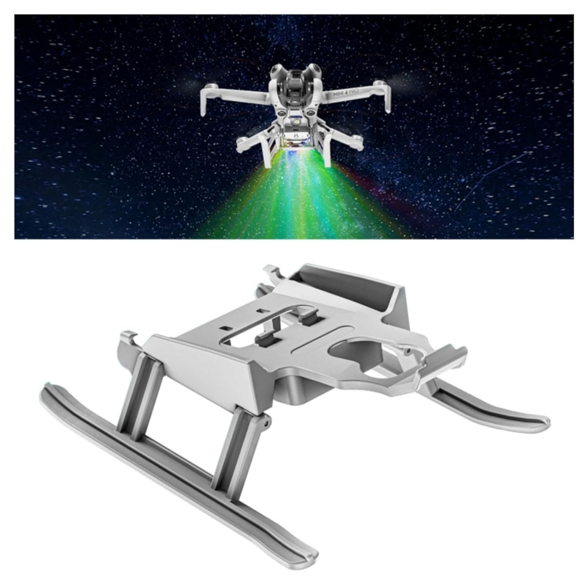 LED Landing Gear Height Extender for DJI Mini 4 Pro (3 Lighting Modes) (view 2)