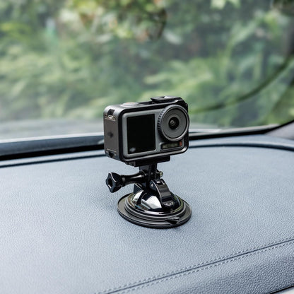 JJC Suction Cup Mount with 1/4"-20 Screw for DJI OSMO Nano Action 6/5 Pro 4 3 Action Camera, Strong Stable Suction Cup Base For Gopro 13 12 11 10, for Insta360 X5 X4 X3 OSMO 360 Car Mount