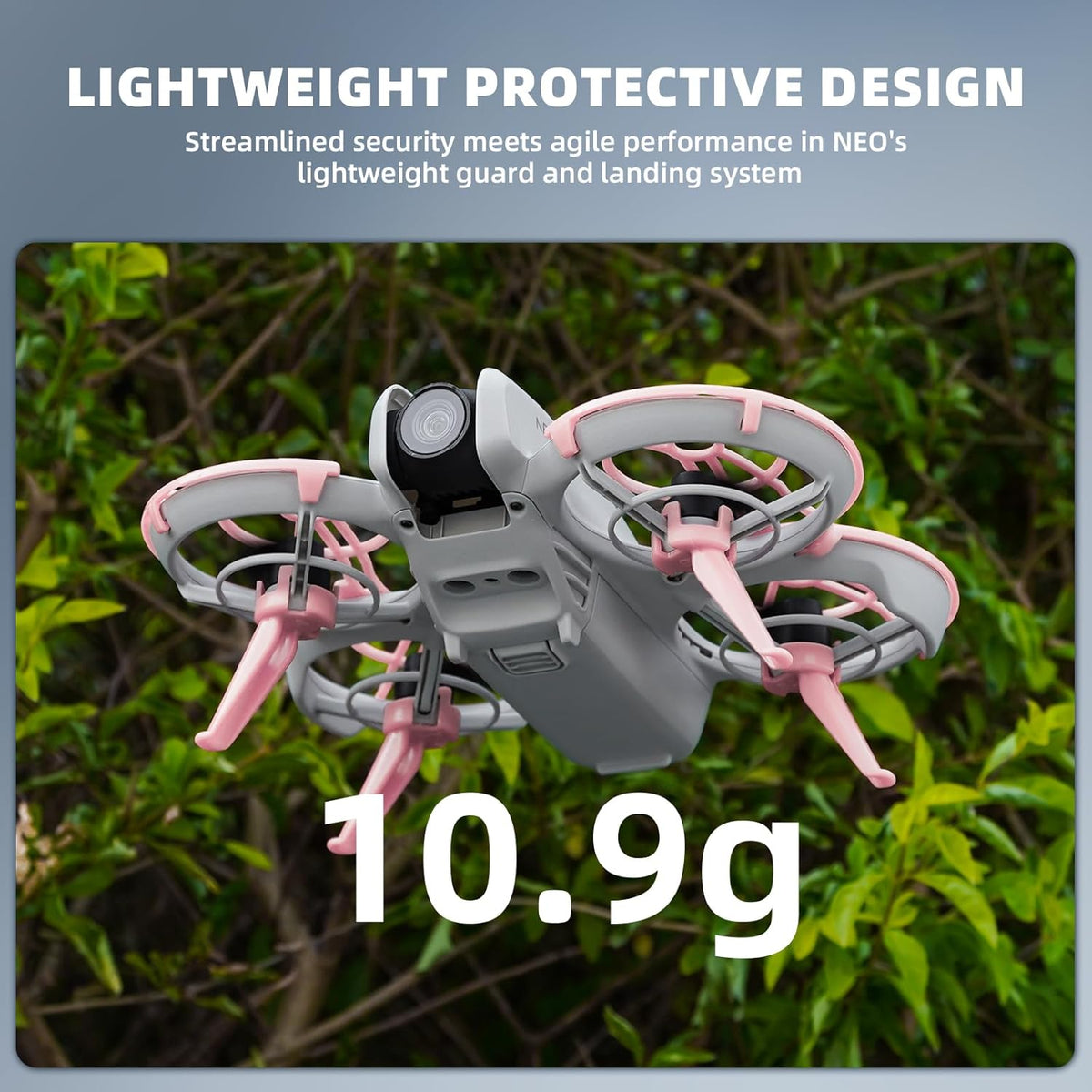 Lightweight Propeller Guard + Landing Gear Extensions for DJI Neo (Grey) (view 6)