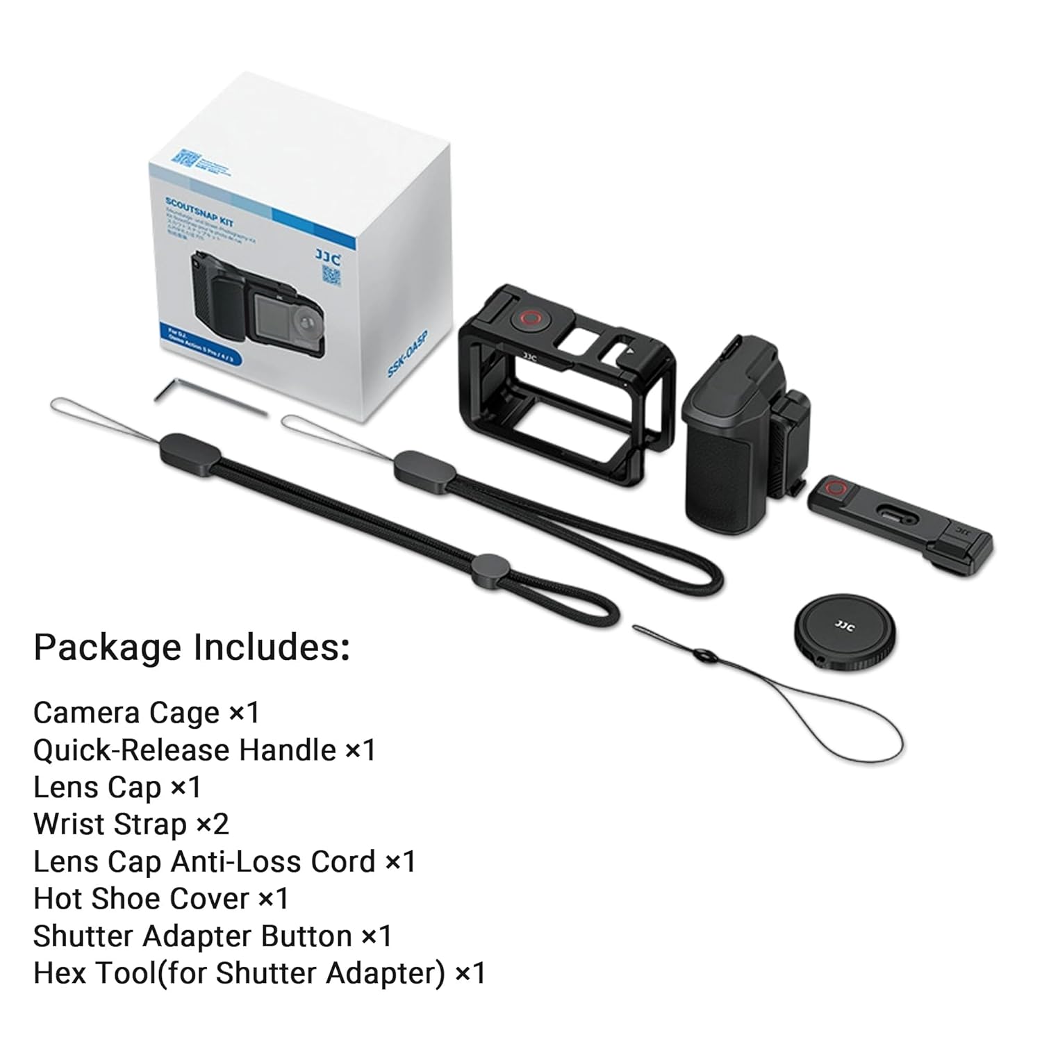 JJC Handle Grip Kit for DJI Osmo Action 3/4/5 Pro / Xtra Edge Pro Accessories