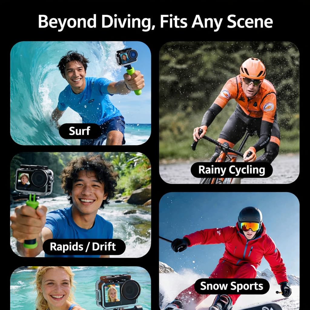 Waterproof Case For DJI Osmo Action 6 Camera Underwater Dive Case