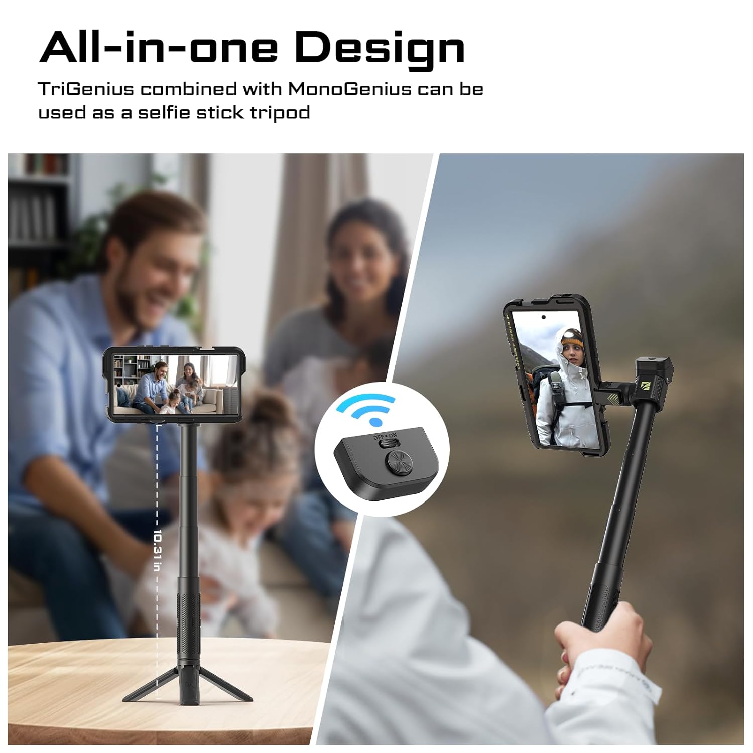 Freewell Genius Rig Cage for Samsung S25 Ultra – Tool-Free Setup, Tripod and Monopod Handles, Bluetooth Remote