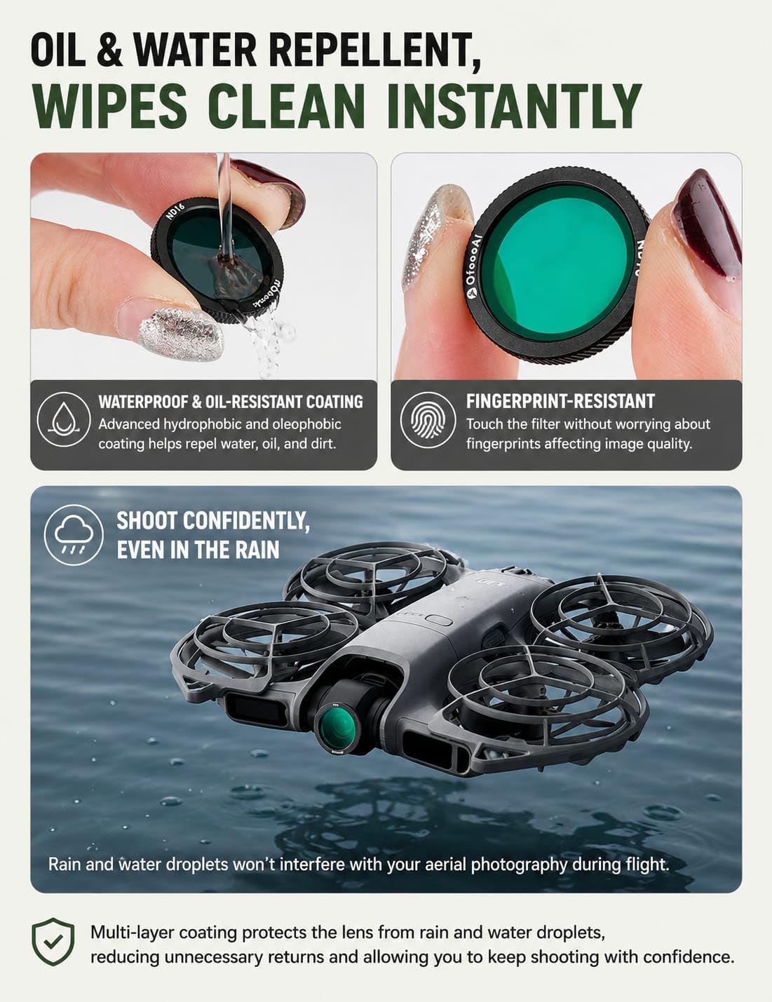 ND Filter Set For DJI Neo 2 | ND8, ND16 & ND32 Camera Lens Filters 