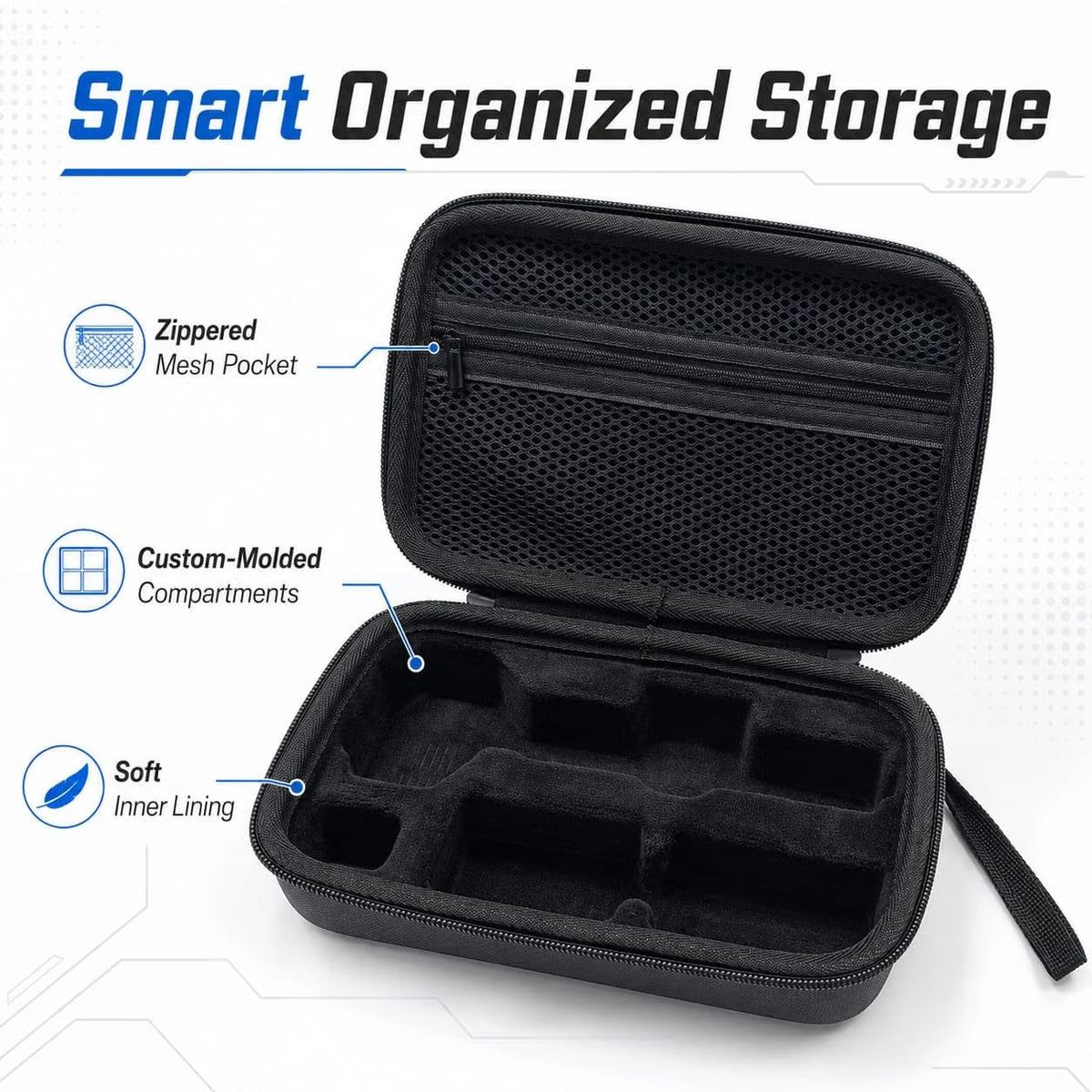 GetZget® Carrying Case Bag For DJI Osmo Pocket 4 Pro Water Splash Proof Protective Storage Hand Bag Accessories (Black)