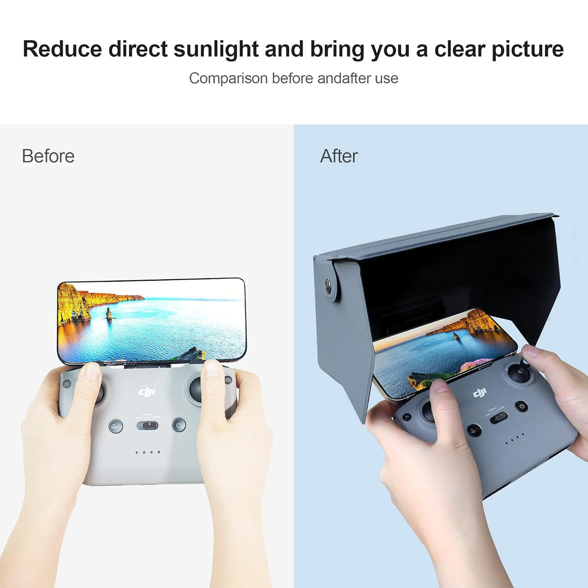 Cynova Sunshade Hood for DJI RC-N1 Controller (4.4-8.1 inch Smartphones) (view 2)