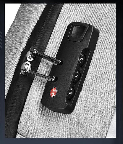 GetZget® Laptop Carrying Case Bag For College/Office/Travel/Suitcase/Luggage Outdoors Fashion waterproof Backpack With Charging Port & Number Lock (Black)