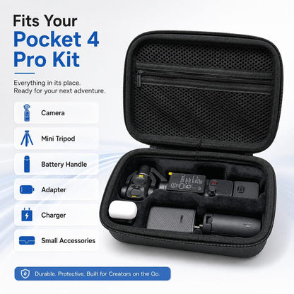  Carrying Case Bag For DJI Osmo Pocket 4 Pro Water Splash Proof Protective Storage Hand Bag