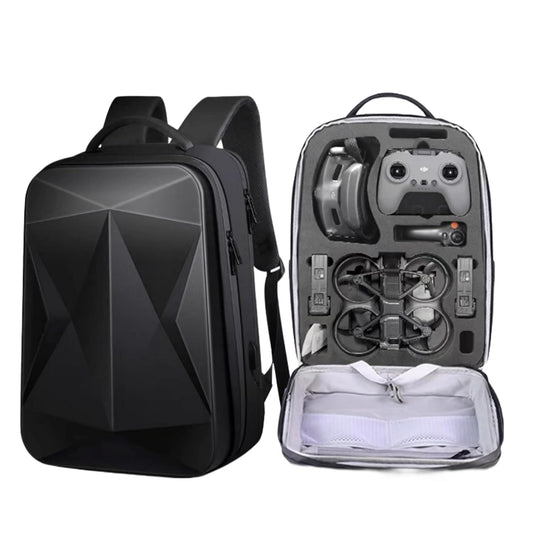 GETZGET Multipurpose Hard Shell Waterproof Backpack for DJI Avata 2 & Accessories (Black)