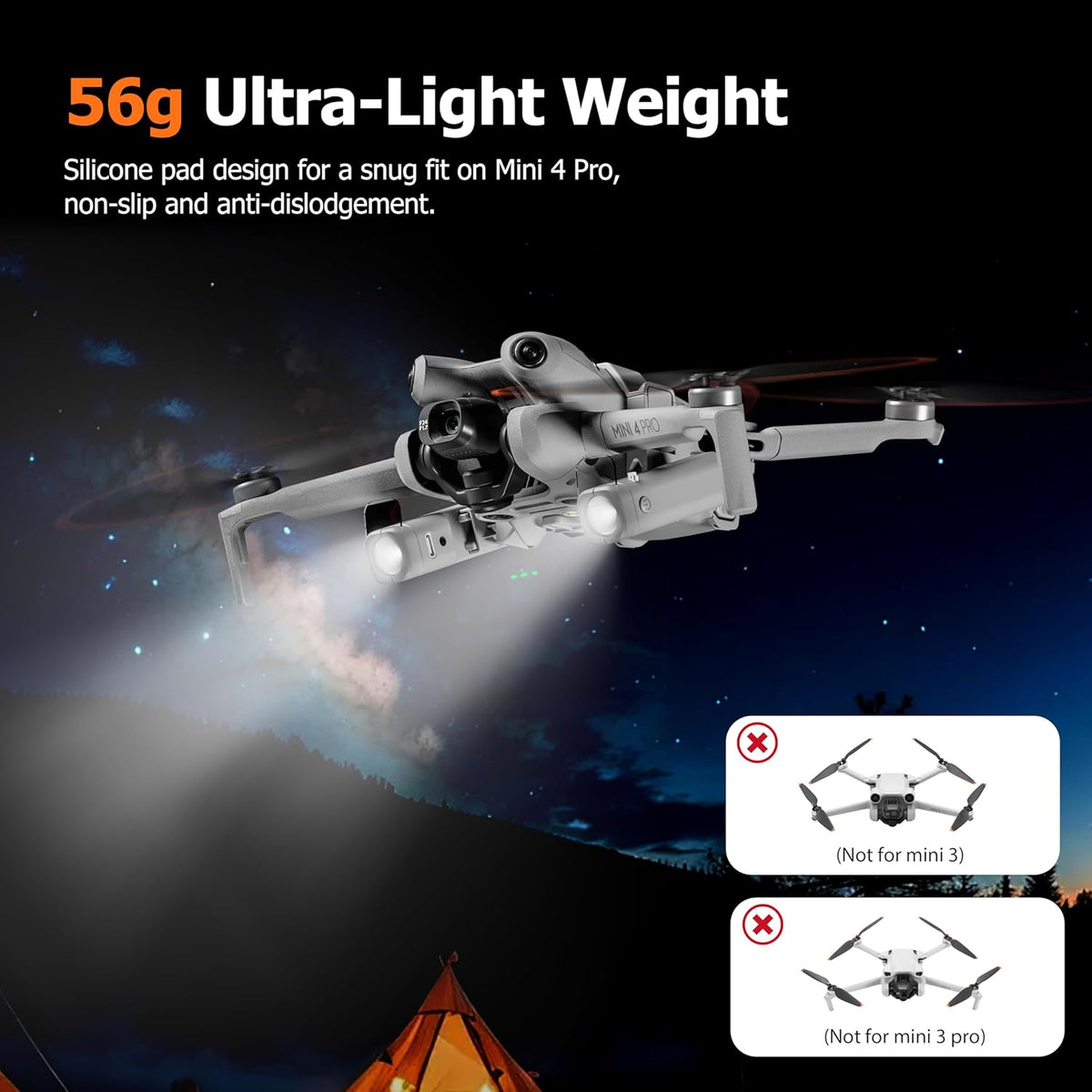 Startrc LED Night Flight Assist Light for DJI Mini 4 Pro (view 3)