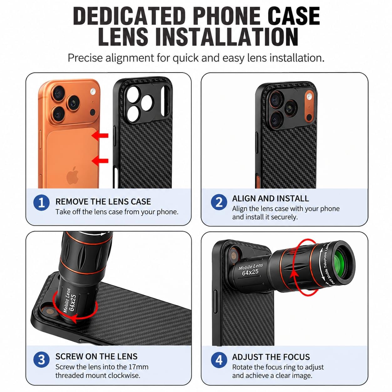 Phone Case For iPhone 17 Pro Max | Supports 17mm Telephoto, Macro & Wide-Angle Lenses