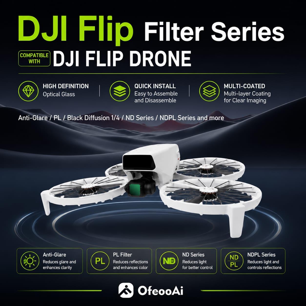 Lens Filter Set For DJI Flip & LITO X1 Drone Getzget