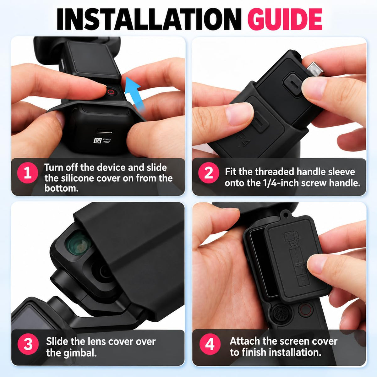Silicone Cover For DJI Osmo Pocket 4p pro Creator Combo