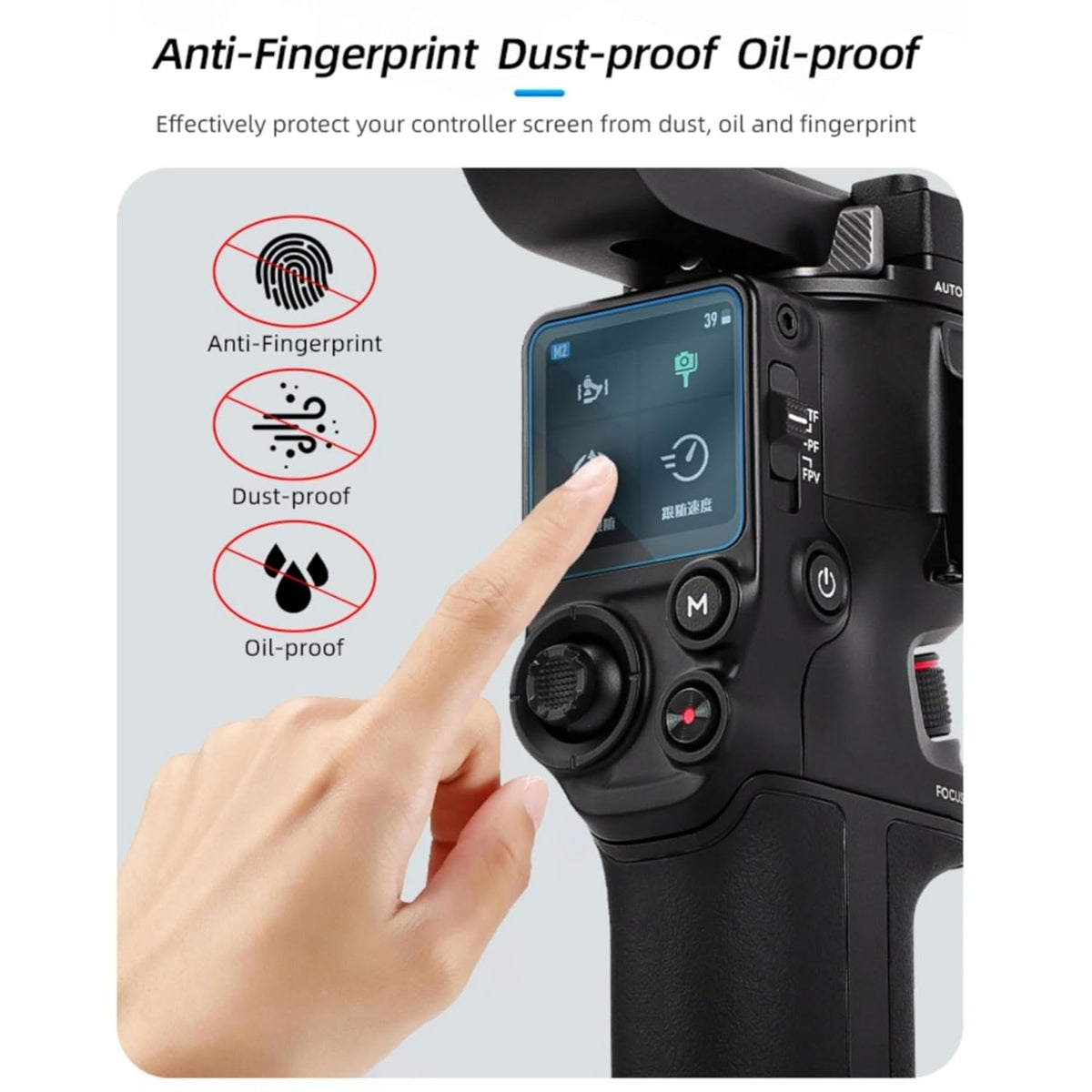 9H Tempered Glass Screen Protector for DJI Ronin RS 4 (2D, Pack of 2) (view 2)