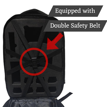 Dji Avata 2 & Accessories Storage Backpack equipped with Number Lock, EVA Foam, Double safety Belt & Charging Point (Grey)
