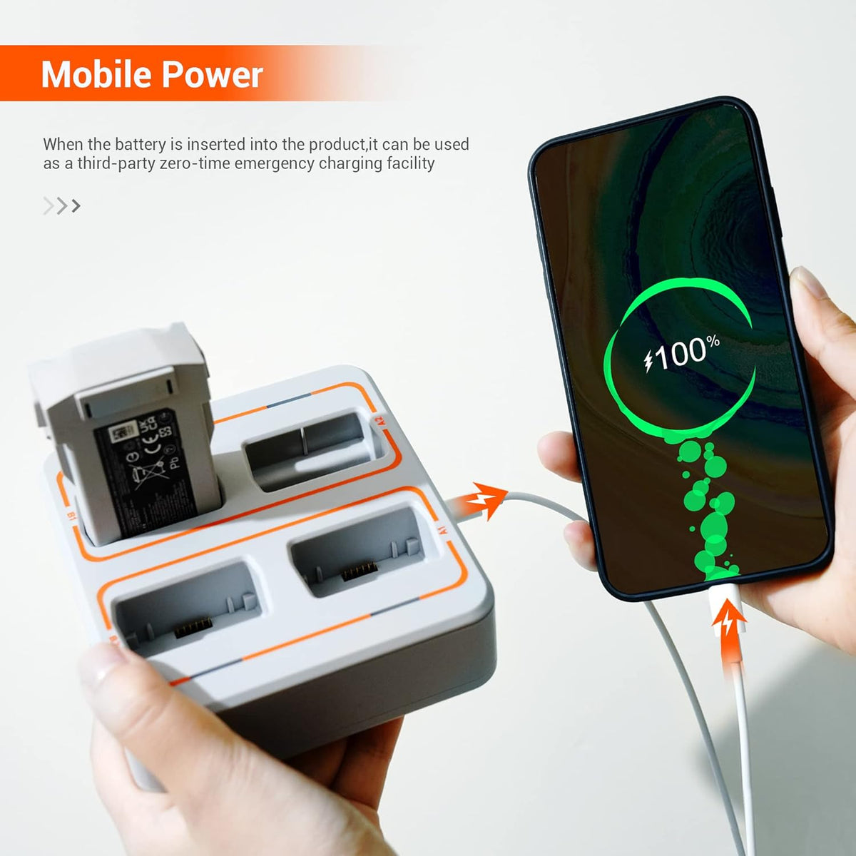 Cynova Two-Way Battery Charging Hub for DJI Mini 4 Pro and Mini 3 / 3 Pro (view 3)