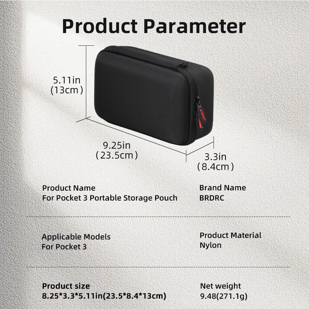 Carrying Case Bag for DJI Osmo Pocket 3 Water Splash Proof Protective Storage Hand Bag