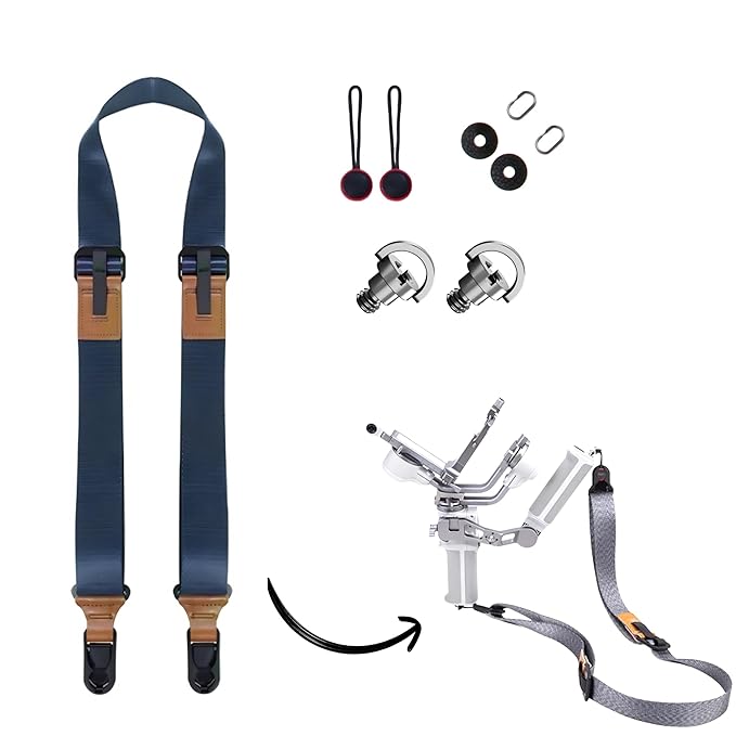 Adjustable Neck Strap with 1/4 Inch Screw for DJI RS 4 Mini Gimbal and DSLR (view 2)