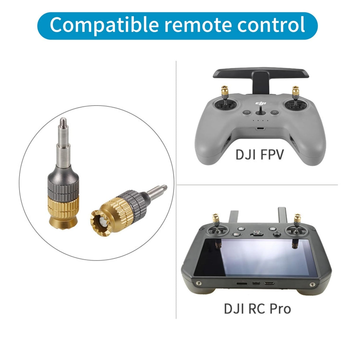 Height-Extendable Aluminium Joystick for DJI FPV/Avata Controller 2, RC Pro (view 2)