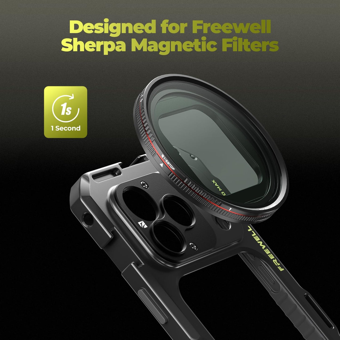 Freewell Genius Rig Cage for iPhone 17 Pro Max -  Multifunctional Tripod and Monopod Handles, Bluetooth Remote