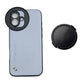  iPhone 16 with Attachable 58mm Lens Nd Filter Aluminum Slot Mobile Cover Sky Blue