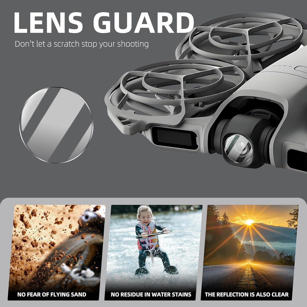 9H Tempered Glass Lens Protector for DJI Neo 2 Drone (Pack of 2) (view 7)