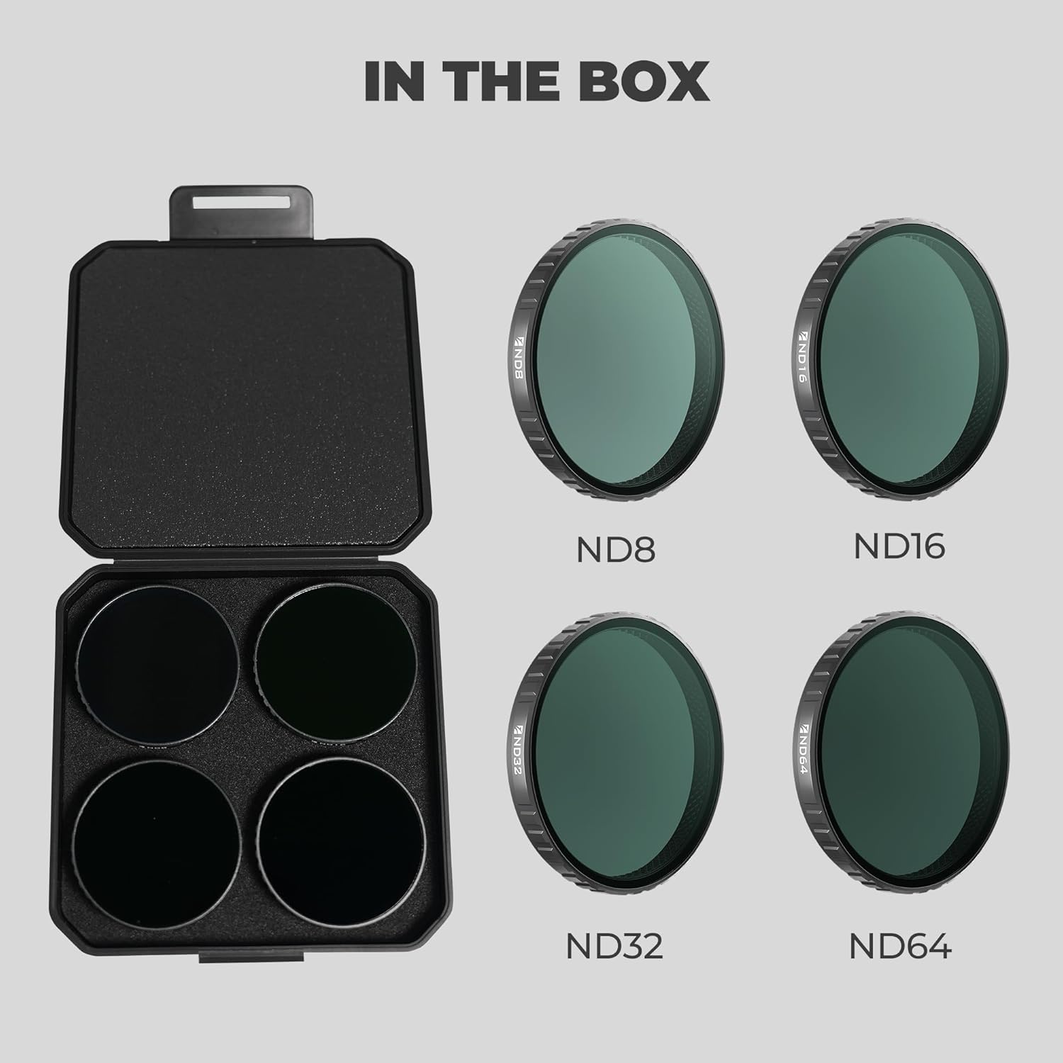 Freewell ND8, ND16, ND32, ND64 Standard Day Filter Set for DJI Osmo Action 6