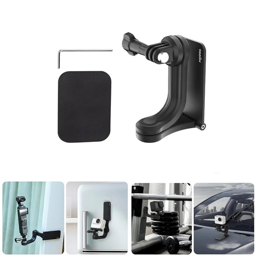 Sunnylife Rotatable Magnetic Mount For DJI Osmo 360, Pocket 3, Action 4/5/5pro, Insta 360 X5/X4/X3, Go Pro Hero 12/11/10 Action Camera Accessory